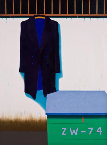 Antoni Starowieyski - "Płaszcz" 190x140cm olej:płótno 2012