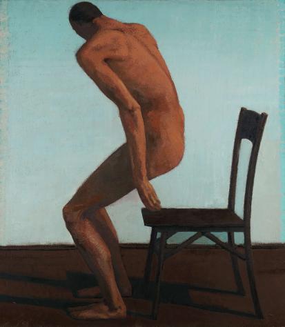 Antoni Starowieyski "Postać wstająca" 1997 olej:płótno 150x130cm